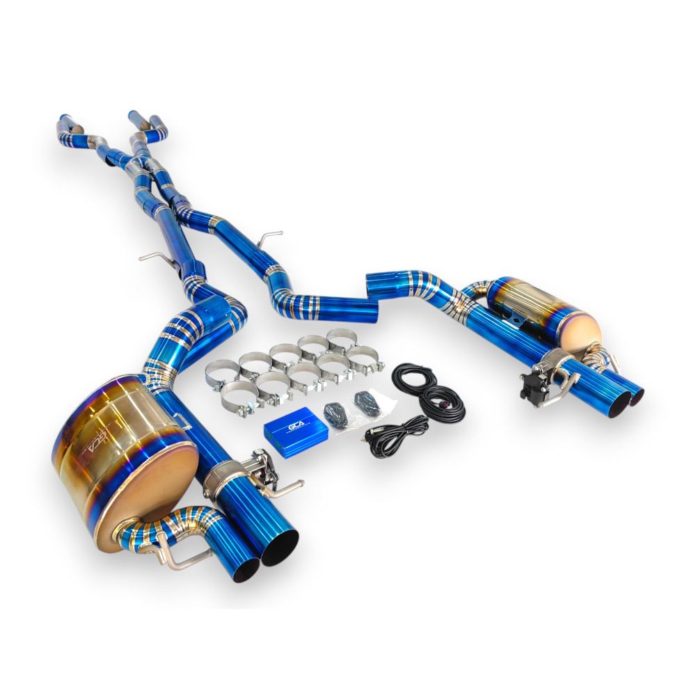 2017-2023 Mercedes E63 AMG Valved Sport Exhaust System | W213 Titanium Exhaust / Chrome Tips Exhausts